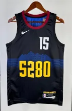 NBA Men Season 2024 Denver Nuggets Black City Edition #15 JOKIC Jersey High Quality Name and Number Print