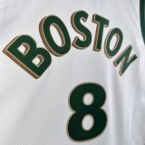 NBA Men Season 2024 Boston Celtics White City Edition #8 PORZINGIS Jersey High Quality Name and Number Print