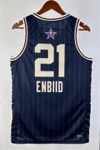 NBA Men Season 2024 Boston Celtics All Stars Blue #21 ENBIID Jersey High Quality Name and Number Print