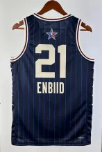 NBA Men Season 2024 Boston Celtics All Stars Blue #21 ENBIID Jersey High Quality Name and Number Print