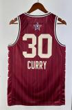 NBA Men 2024 Los Angeles Lakers All Stars Red #30 CURRY Jersey High Quality Name and Number Print