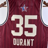 NBA Men 2024 Los Angeles Lakers All Stars Red #35 DURANT Jersey High Quality Name and Number Print