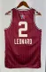 NBA Men 2024 Los Angeles Lakers All Stars Red #2 LEONARD Jersey High Quality Name and Number Print