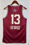 NBA Men 2024 Los Angeles Lakers All Stars Red #13 GEORGE Jersey High Quality Name and Number Print