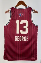 NBA Men 2024 Los Angeles Lakers All Stars Red #13 GEORGE Jersey High Quality Name and Number Print