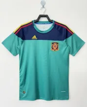 2010 Spain Goalkeeper Green Fans Version Retro Jersey