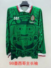 1998 Mexico Home Retro Jersey Long Sleeve Fans Version