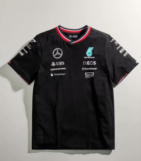 2024 Mercedes F1 Team Round Collar POLO T-Shirt