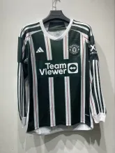 23/24 Man United Away Long Sleeve Jersey Fans Version 1:1 Quality