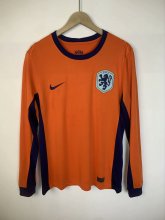 24/25 Netherlands Home Soccer Jersey Long Sleeve Fans Version  1:1 Quality