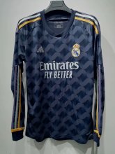 23/24 Real Madrid Away Jersey Long Sleeve 1:1 Quality Fan Version