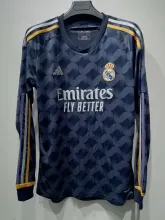23/24 Real Madrid Away Jersey Long Sleeve 1:1 Quality Fan Version