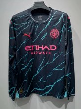 23/24 Man City Third Jersey Long Sleeve Fans Version 1:1 Quality