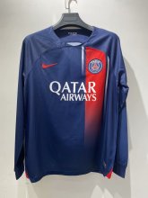 23/24 PSG Home Jersey Fans Version  Long Sleeve 1:1 Qaulity