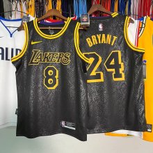 NBA  Los Angeles Lakers Black with Snake Front #8  Black #24 BRYANT Jersey High Quality Name and Number Print
