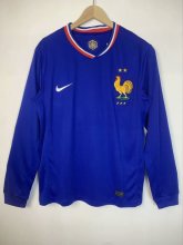24/25 France Home Jersey Long Sleeve Fans Version  1:1 Quality