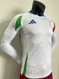 24/25 Italy Away Soccer Jersey Long Sleeve Player Version  1:1 Quality