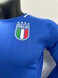 24/25 Italy Home Soccer Jersey Long Sleeve Player Version  1:1 Quality