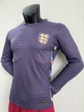 24/25 England Away Soccer Jersey Long Sleeve Player Version  1:1 Quality