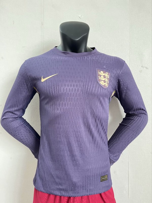 24/25 England Away Soccer Jersey Long Sleeve Player Version  1:1 Quality