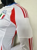 24/25 Italy Away Soccer Jersey Long Sleeve Player Version  1:1 Quality