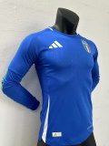 24/25 Italy Home Soccer Jersey Long Sleeve Player Version  1:1 Quality