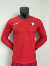 24/25 Portugal Home Soccer Jersey Long Sleeve Player Version  1:1 Quality
