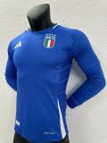 24/25 Italy Home Soccer Jersey Long Sleeve Player Version  1:1 Quality
