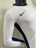 24/25 England Home Soccer Jersey Long Sleeve Player Version  1:1 Quality
