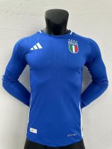 24/25 Italy Home Soccer Jersey Long Sleeve Player Version  1:1 Quality