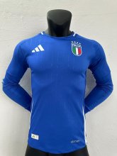 24/25 Italy Home Soccer Jersey Long Sleeve Player Version  1:1 Quality
