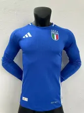 24/25 Italy Home Soccer Jersey Long Sleeve Player Version  1:1 Quality