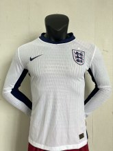 24/25 England Home Soccer Jersey Long Sleeve Player Version  1:1 Quality