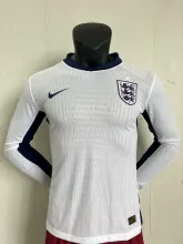 24/25 England Home Soccer Jersey Long Sleeve Player Version  1:1 Quality