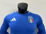 24/25 Italy Home Soccer Jersey Long Sleeve Player Version  1:1 Quality