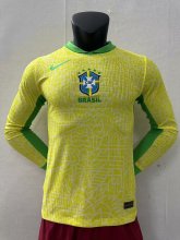 24/25 Brazil Home Jersey Long Sleeve Player Version 1:1 Quality Thai Quality