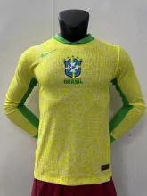 24/25 Brazil Home Jersey Long Sleeve Player Version 1:1 Quality Thai Quality