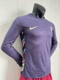 24/25 England Away Soccer Jersey Long Sleeve Player Version  1:1 Quality