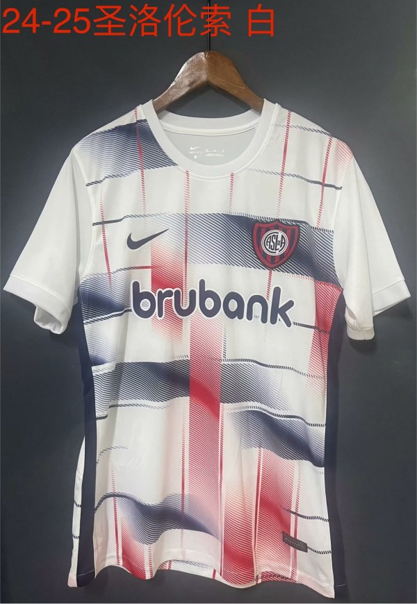 24/25 San Lorenzo White Fans Soccer Jersey