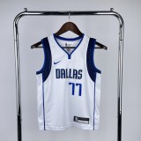 2024 NBA Dallas Mavericks White #77 DONCIC Jersey High Quality Name and Number Print