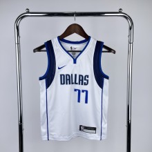 2024 NBA Dallas Mavericks White #77 DONCIC Jersey High Quality Name and Number Print