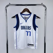 2024 NBA Dallas Mavericks White #77 DONCIC Jersey High Quality Name and Number Print