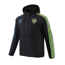 2024 Arsenal Black Windbreaker Jacket Thai Quality