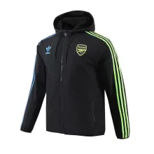 2024 Arsenal Black Windbreaker Jacket Thai Quality