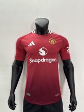24/25 Man United Home Jersey Player Version 1:1 Quality