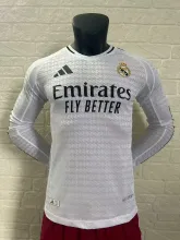 24/25 Real Madrid Home Long Sleeve Jersey Player Version 1:1 Quality