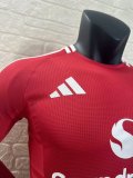24/25 Man United Home Jersey Long Sleeve Player Version 1:1 Quality