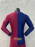 24/25 Barcelona Home Jersey Long Sleeve Player Version  1:1 Quality