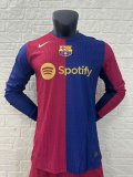 24/25 Barcelona Home Jersey Long Sleeve Player Version  1:1 Quality