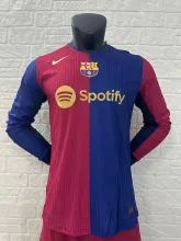 24/25 Barcelona Home Jersey Long Sleeve Player Version  1:1 Quality